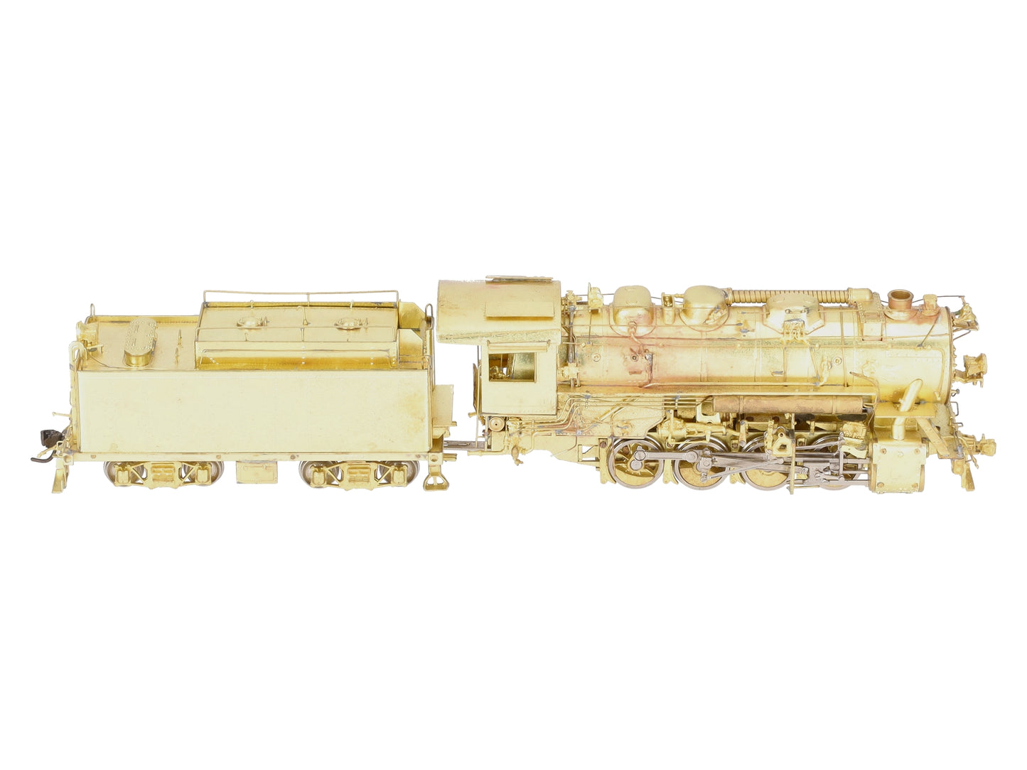 Hallmark Models HO BRASS MKT C-2-A 0-8-0 Steam Switcher & Tender - Unpainted VG/Box