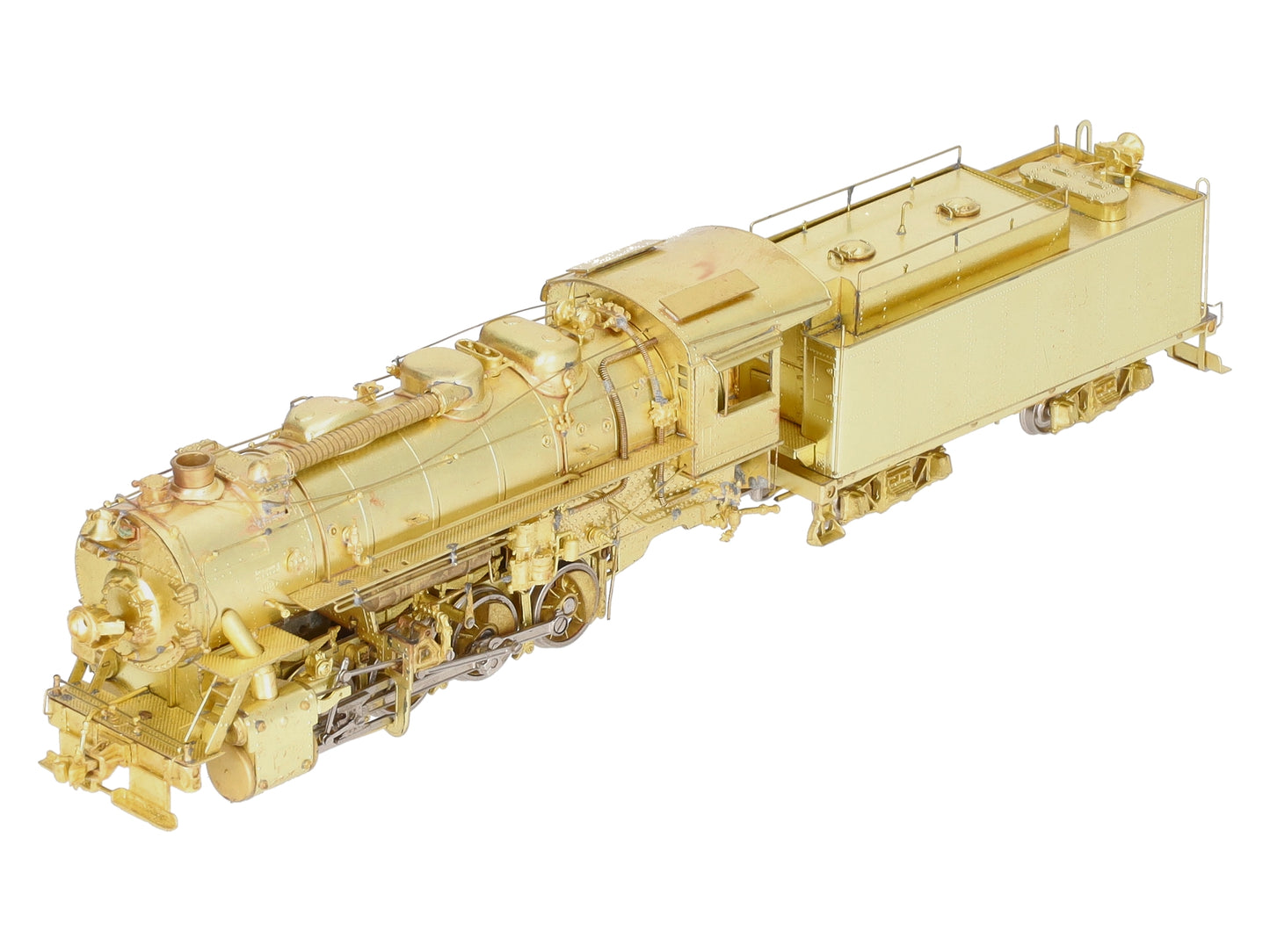 Hallmark Models HO BRASS MKT C-2-A 0-8-0 Steam Switcher & Tender - Unpainted VG/Box