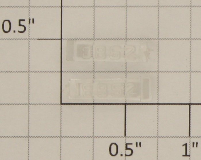 Lionel 8852-6/10 Clear Raised Number Marker Lens/Number Board Set (Pair of 2)