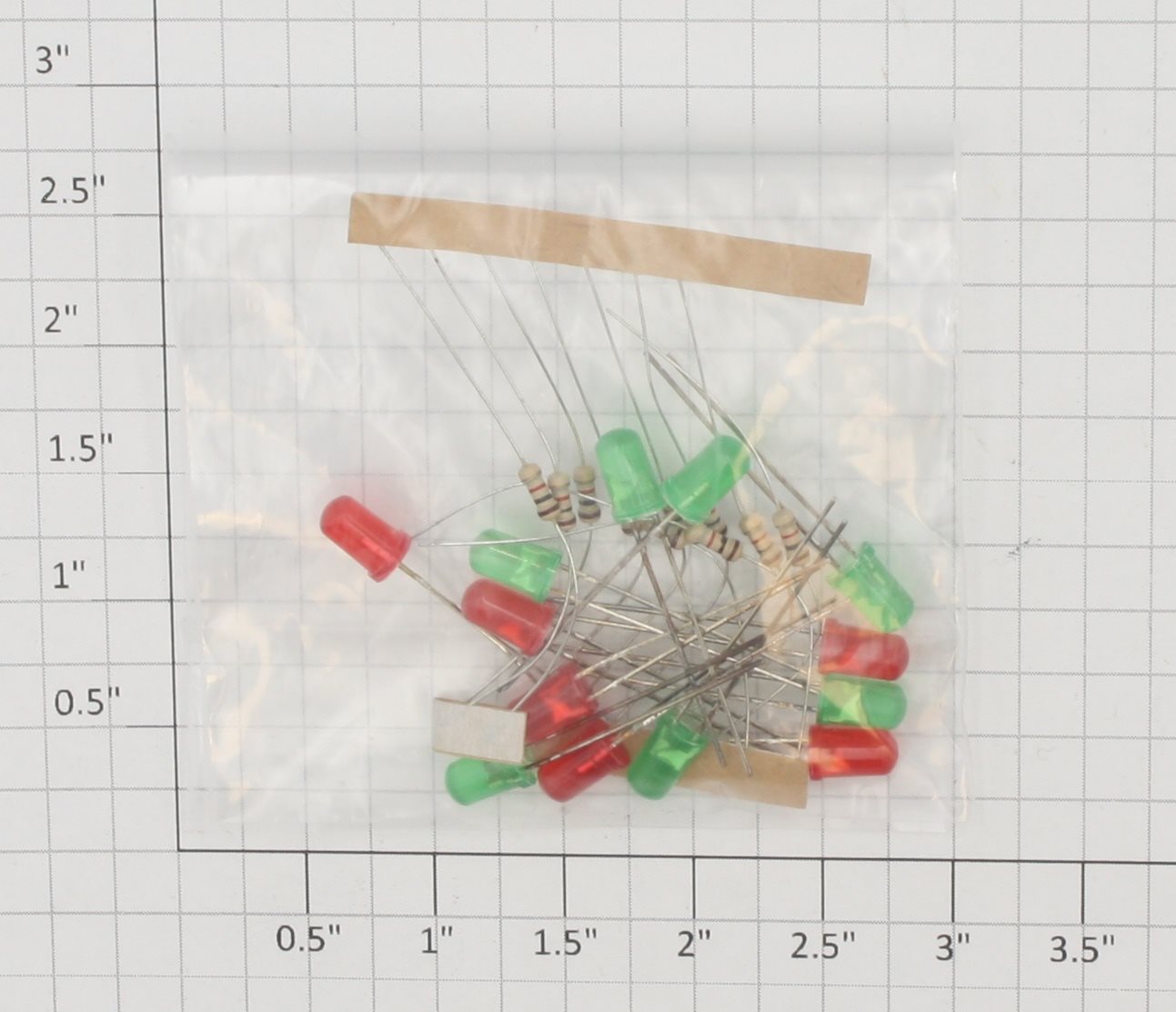 Acme 0613-9 Assortment of Red and Green LED Bulbs with Resistors (Bag of 13)