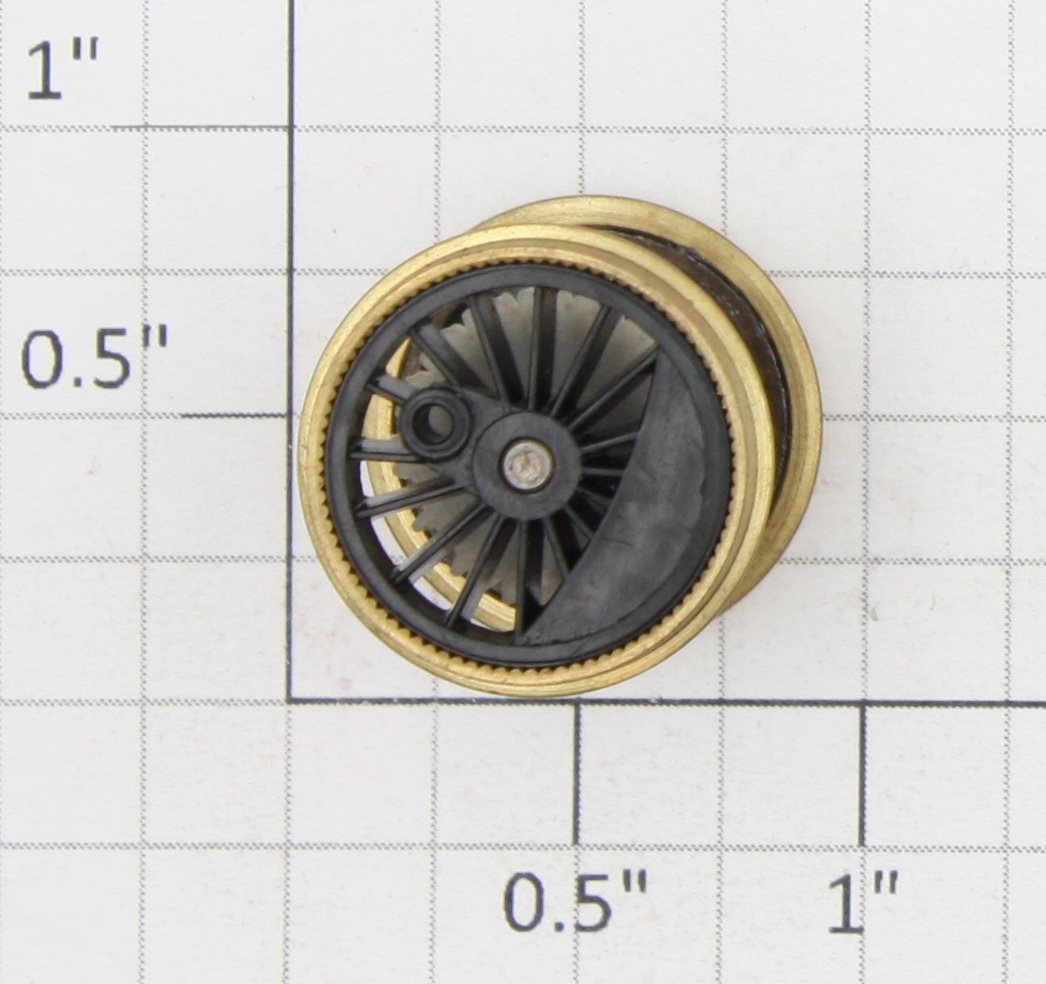 Roundhouse 77052 HO Geared Driver Wheel Set with Brass Rim