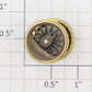 Roundhouse 77052 HO Geared Driver Wheel Set with Brass Rim