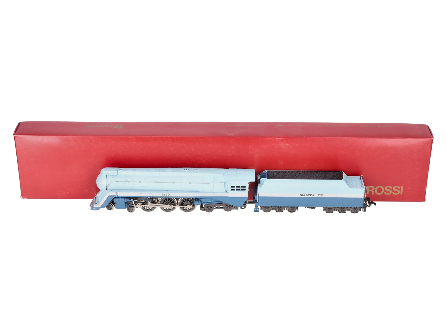 Rivarossi 1202 HO Santa Fe "Blue Goose" Steam Locomotive & Tender EX/Box