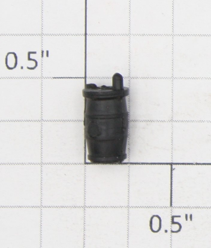 Roundhouse 76309 HO Black Plastic Barrel 7/16