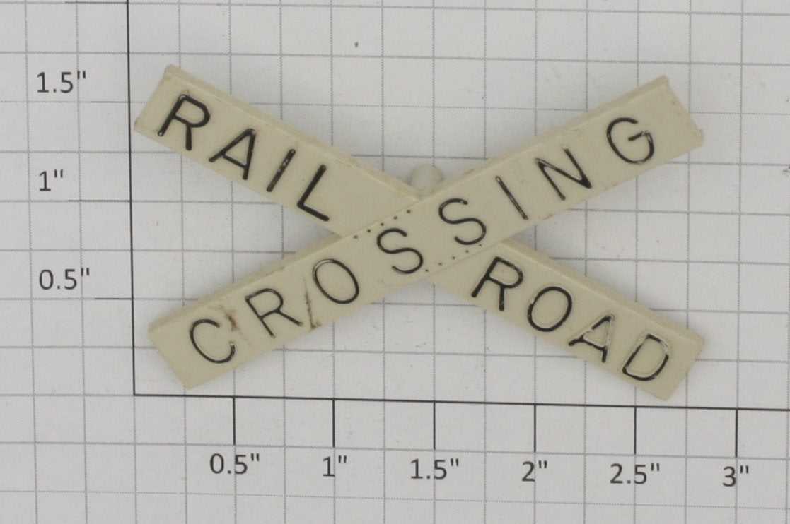 Lionel 154-35 White Plastic Railroad Crossing Sign