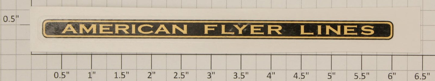 American Flyer 4331-15 Black/Gold "American Flyer Lines" Water-Soluble Decal