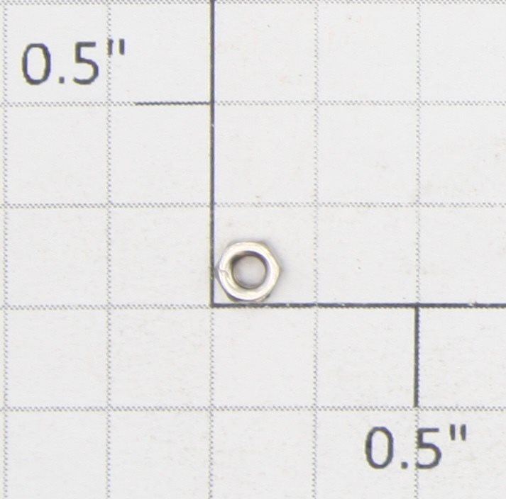 Roundhouse 90020 #2-56 1/16" ID x 5/32" OD Steel Hex Nut