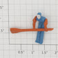 Lionel 352-6 O Gauge Blue Iceman Figure with Painted Face and Orange Paddle