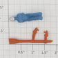 Lionel 352-6 O Gauge Blue Iceman Figure with Painted Face and Orange Paddle