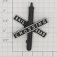 Lionel 262-10 Black Crossbuck Railroad Crossing Sign with White Lettering
