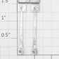 Roundhouse 76007 HO Unfinished Die Cast Main Drive Rod (Set of 2)