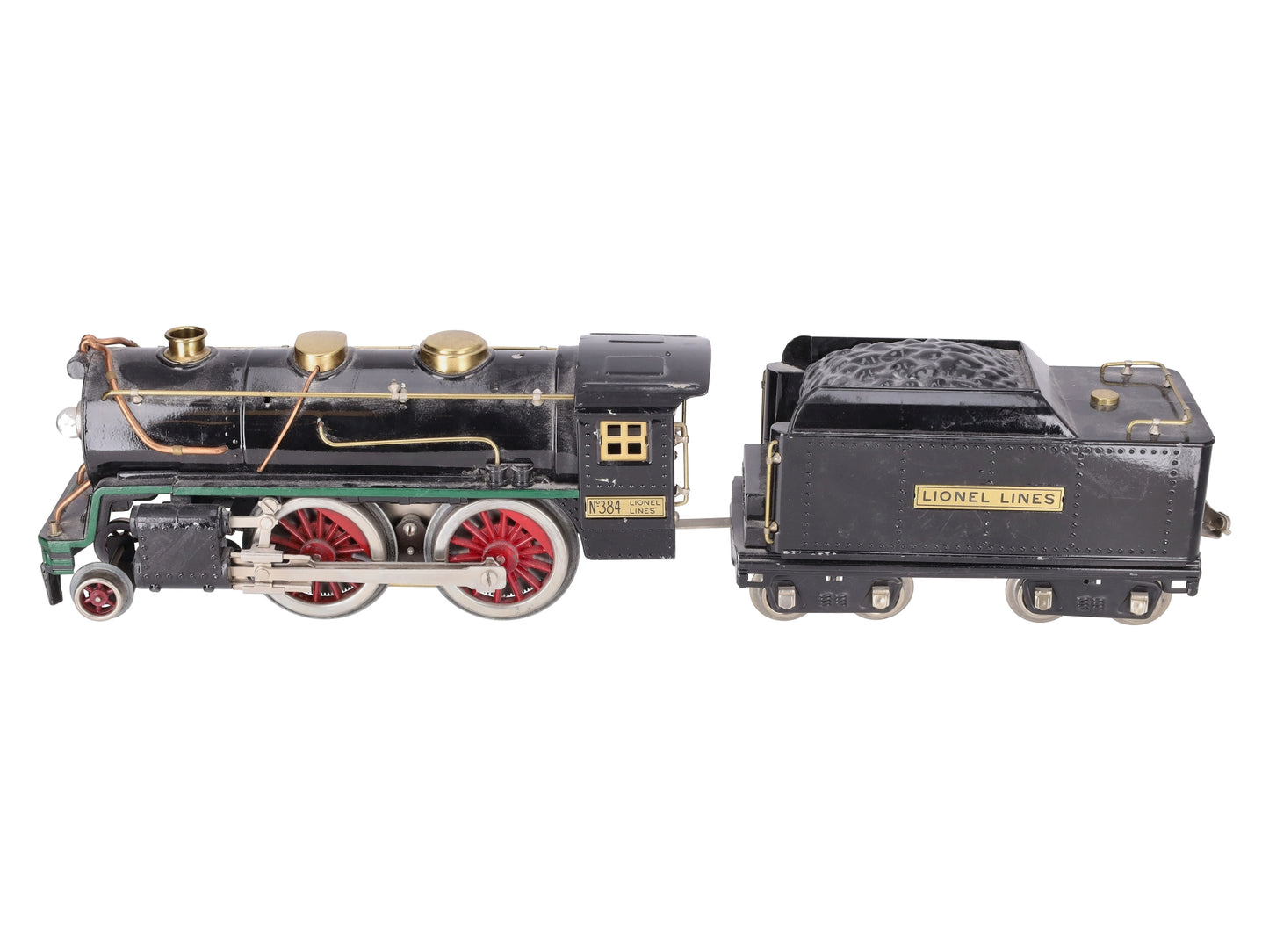 Lionel 384 Vintage Standard Gauge Lionel Lines 2-4-0 Steam Locomotive and Tender VG