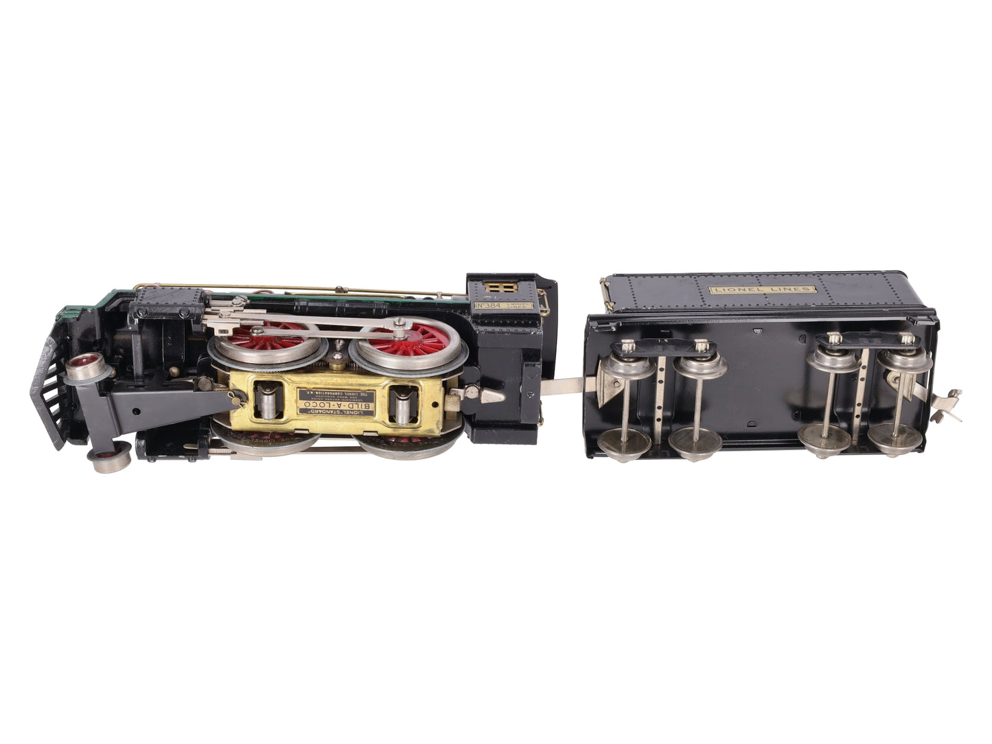 Lionel 384 Vintage Standard Gauge Lionel Lines 2-4-0 Steam Locomotive and Tender VG