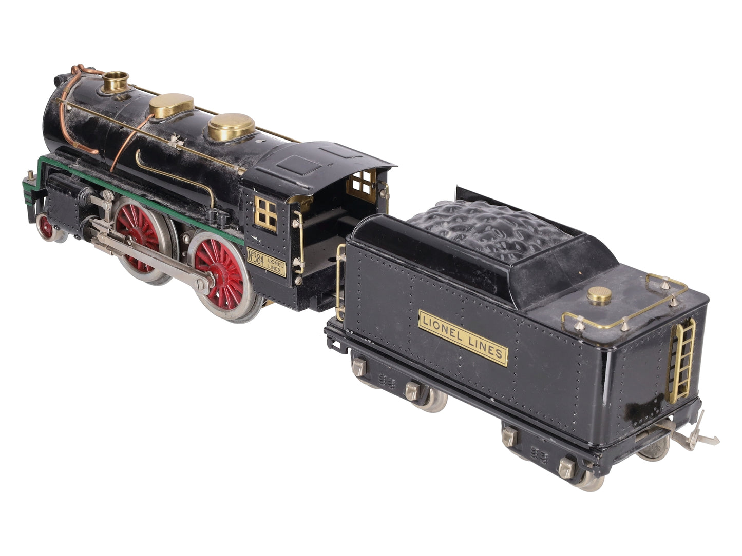 Lionel 384 Vintage Standard Gauge Lionel Lines 2-4-0 Steam Locomotive and Tender VG