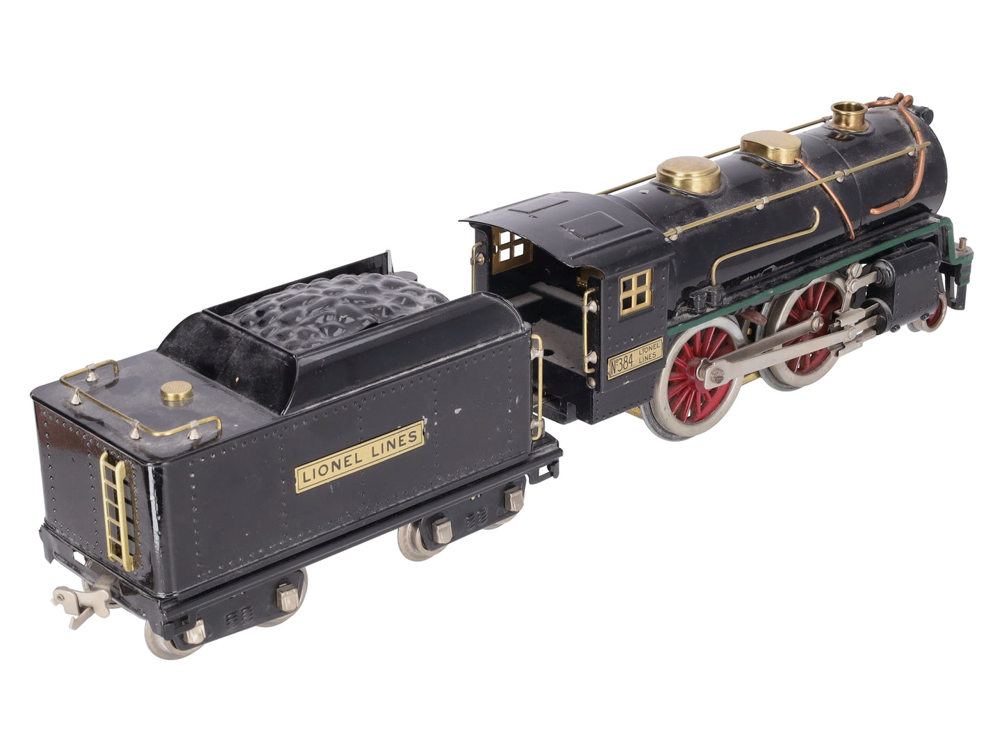 Lionel 384 Vintage Standard Gauge Lionel Lines 2-4-0 Steam Locomotive and Tender VG