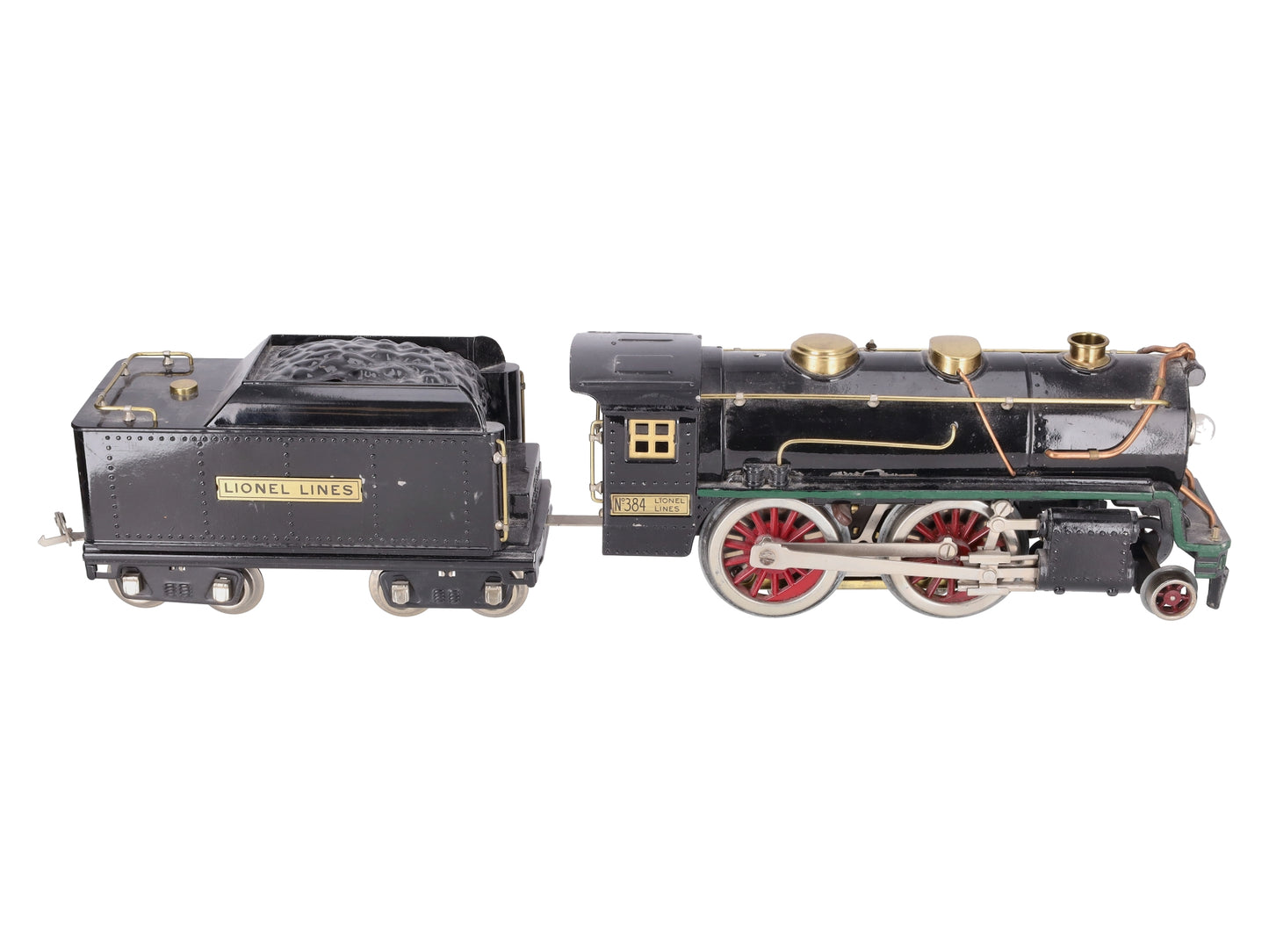 Lionel 384 Vintage Standard Gauge Lionel Lines 2-4-0 Steam Locomotive and Tender VG