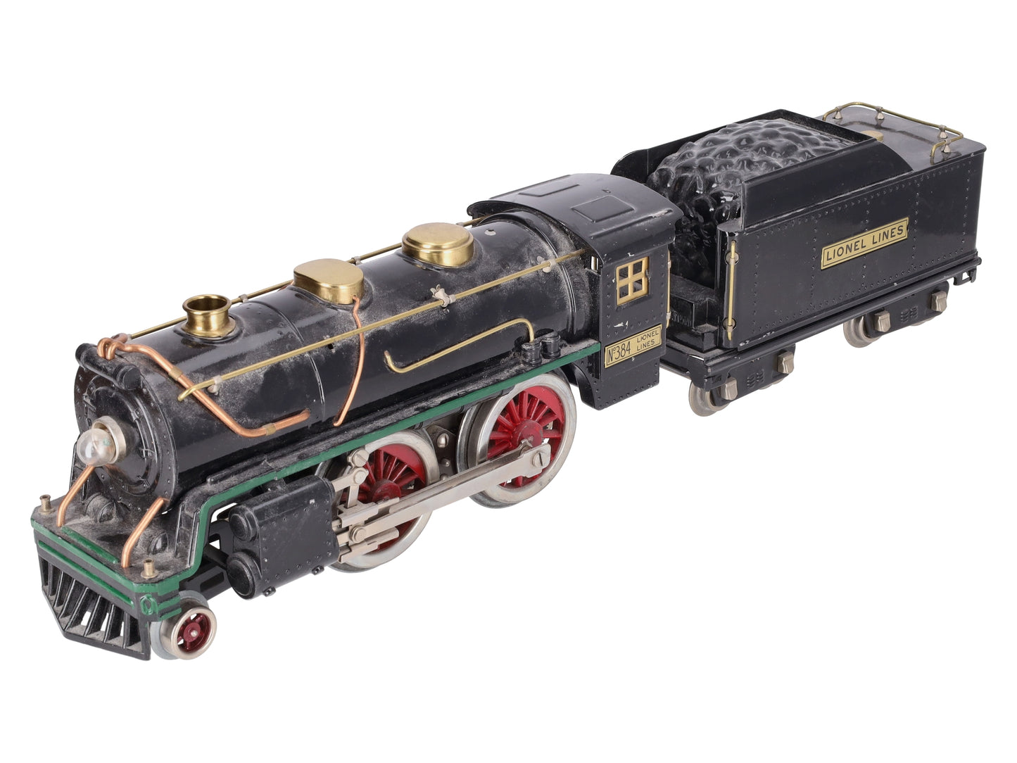 Lionel 384 Vintage Standard Gauge Lionel Lines 2-4-0 Steam Locomotive and Tender VG