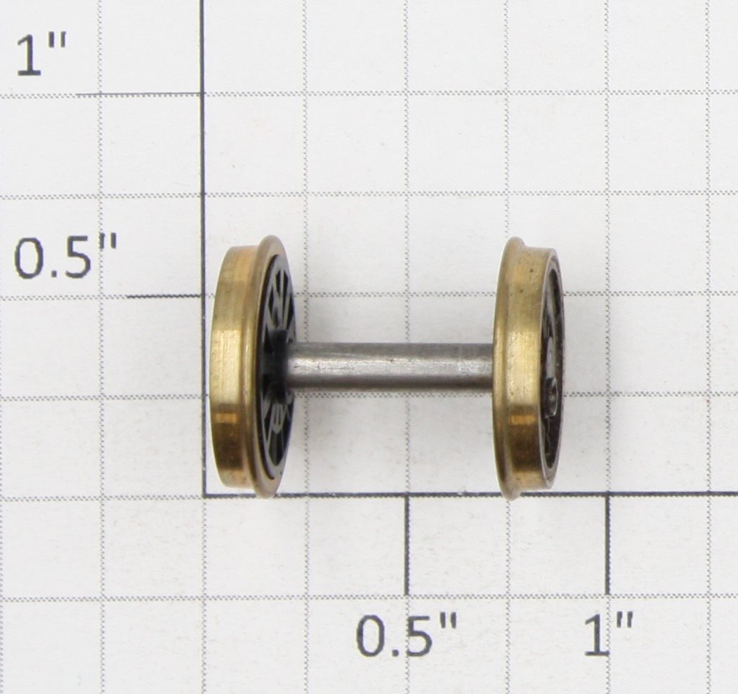 Roundhouse 76151 HO Black Idler Driver Wheel Set with Brass Rim