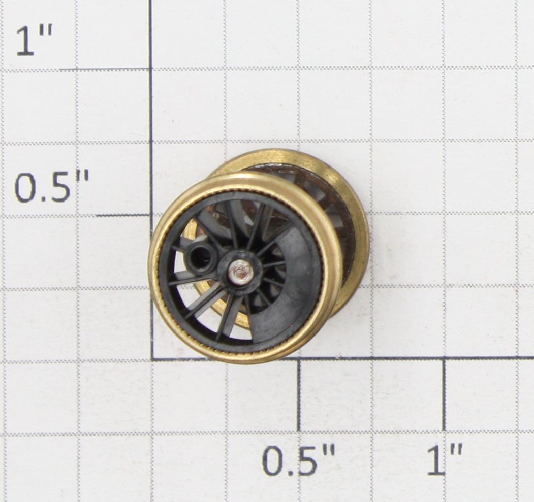 Roundhouse 76151 HO Black Idler Driver Wheel Set with Brass Rim