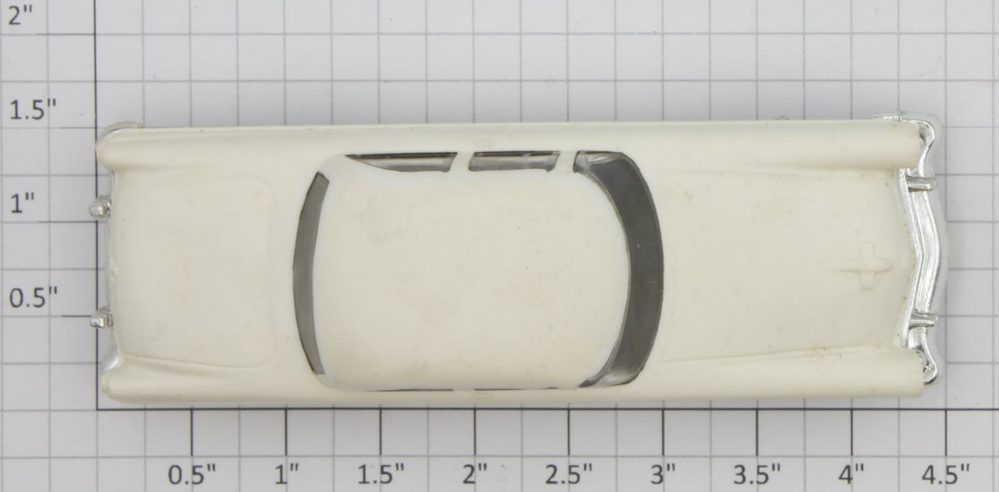 Lionel 6414-25 White Repro Automobile with Chrome Bumpers