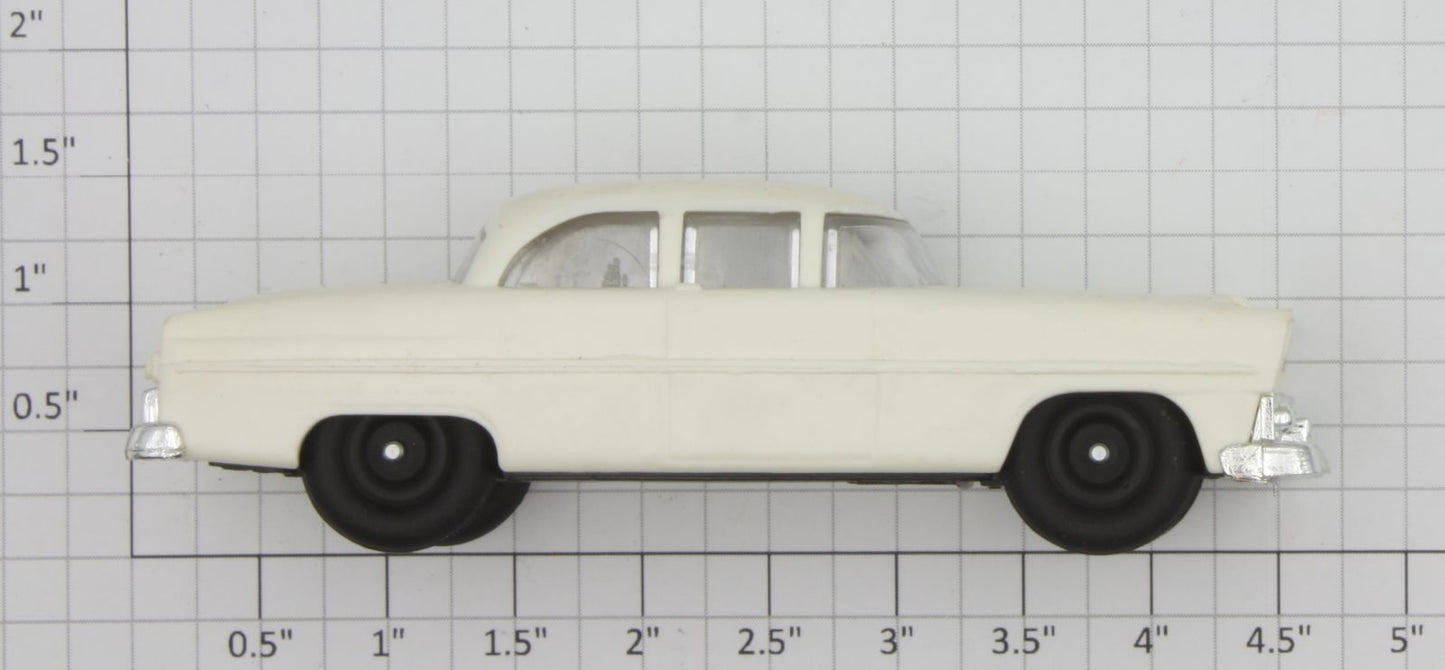 Lionel 6414-25 White Repro Automobile with Chrome Bumpers