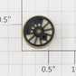 Roundhouse 76153 HO Baldwin Brass Geared Driver Wheel Set