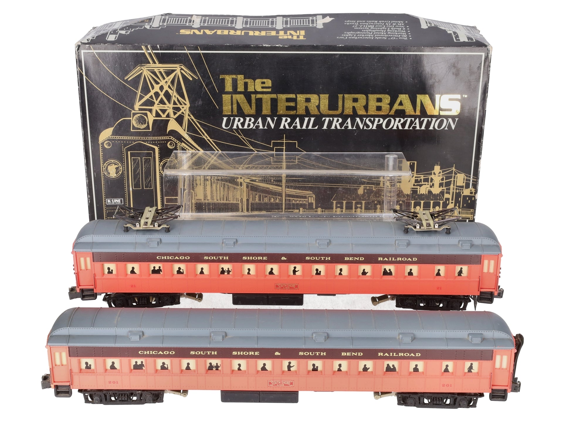 K-Line K2701A O Gauge CSS&SB Interurban Rail Car Set EX/Box