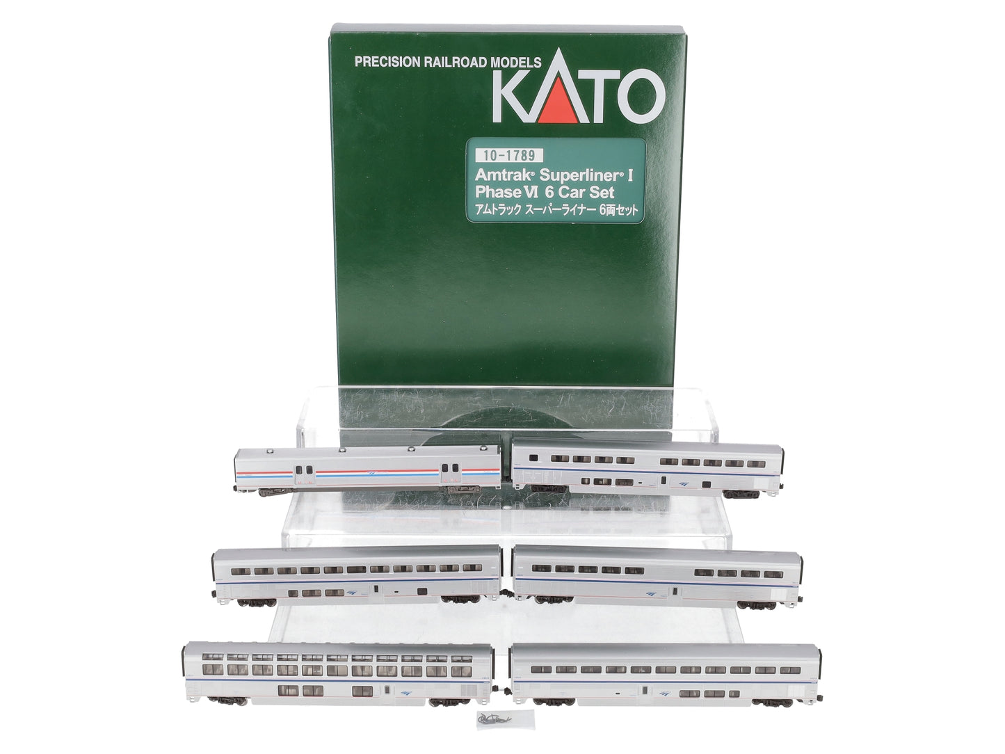 Kato 10-1789 N Amtrak Superliner Phase VI Passenger Car Add-On Set (Set of 6) LN/Box