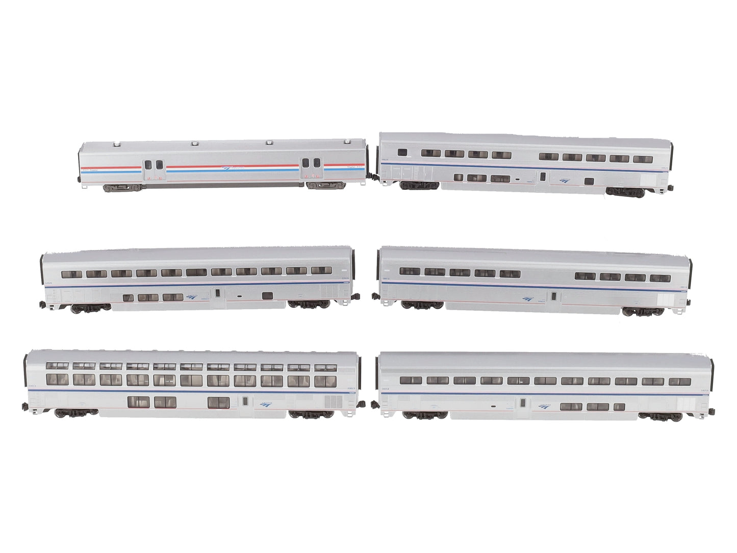 Kato 10-1789 N Amtrak Superliner Phase VI Passenger Car Add-On Set (Set of 6) LN/Box