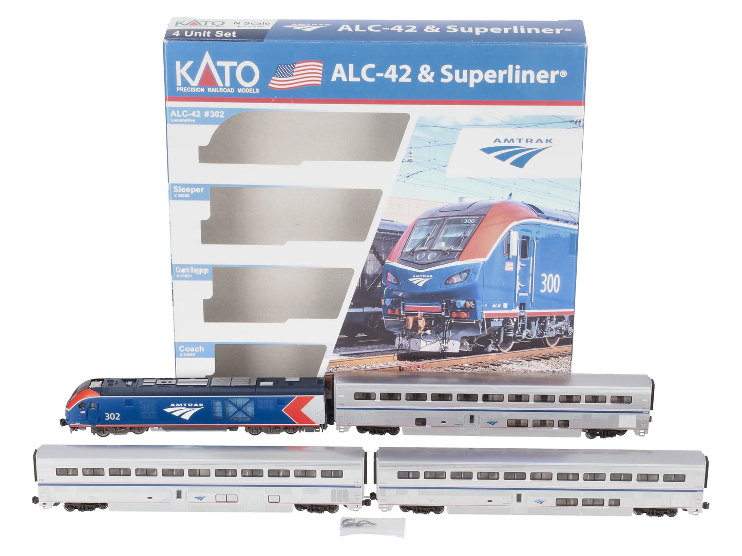 Kato 10-1788 N Amtrak ALC-42 & Superliner Phase VI Train Set (Set of 4)