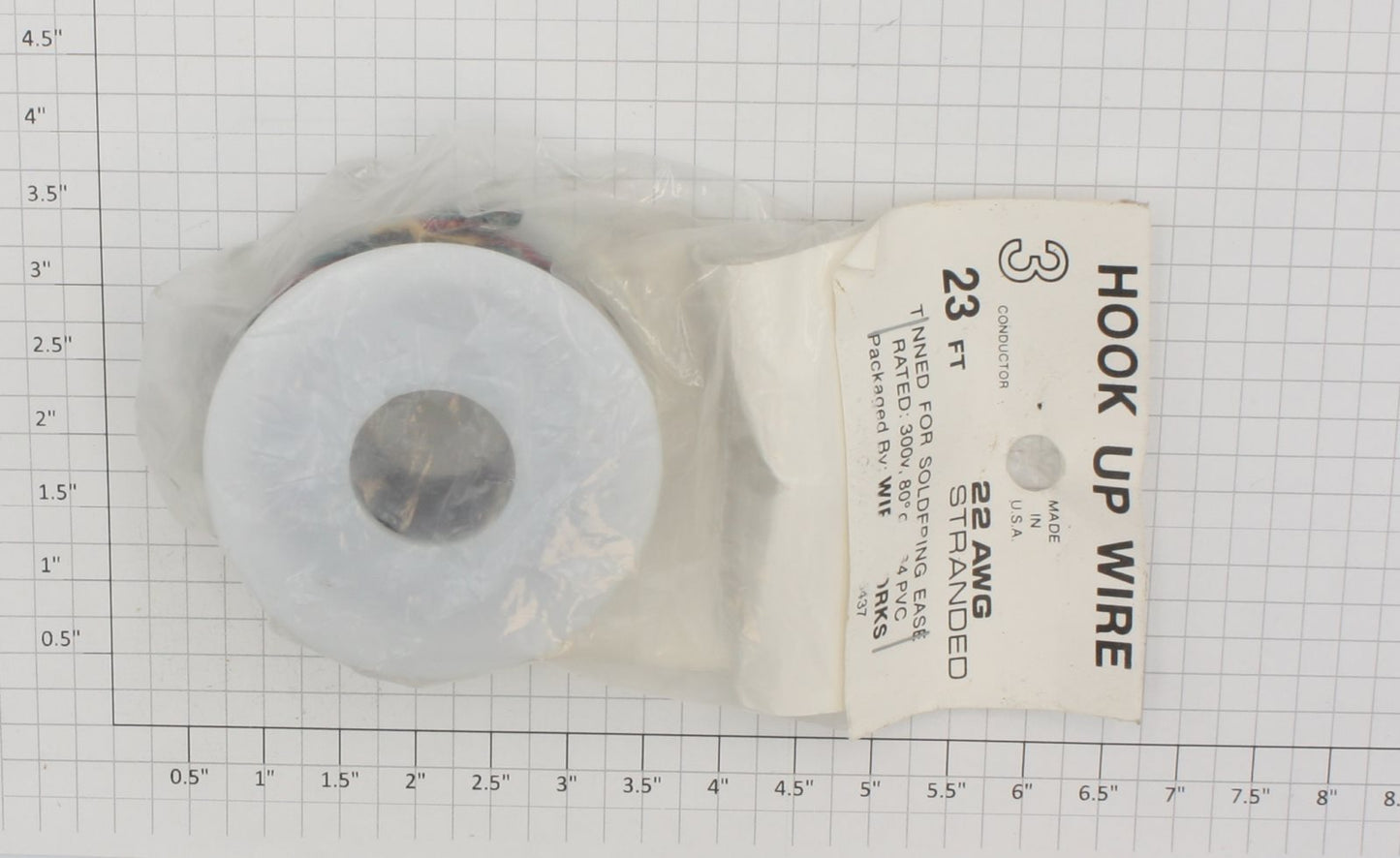 Wire Works H32010035 22 AWG Red, Green and Black 3 Conductor Hookup Wire