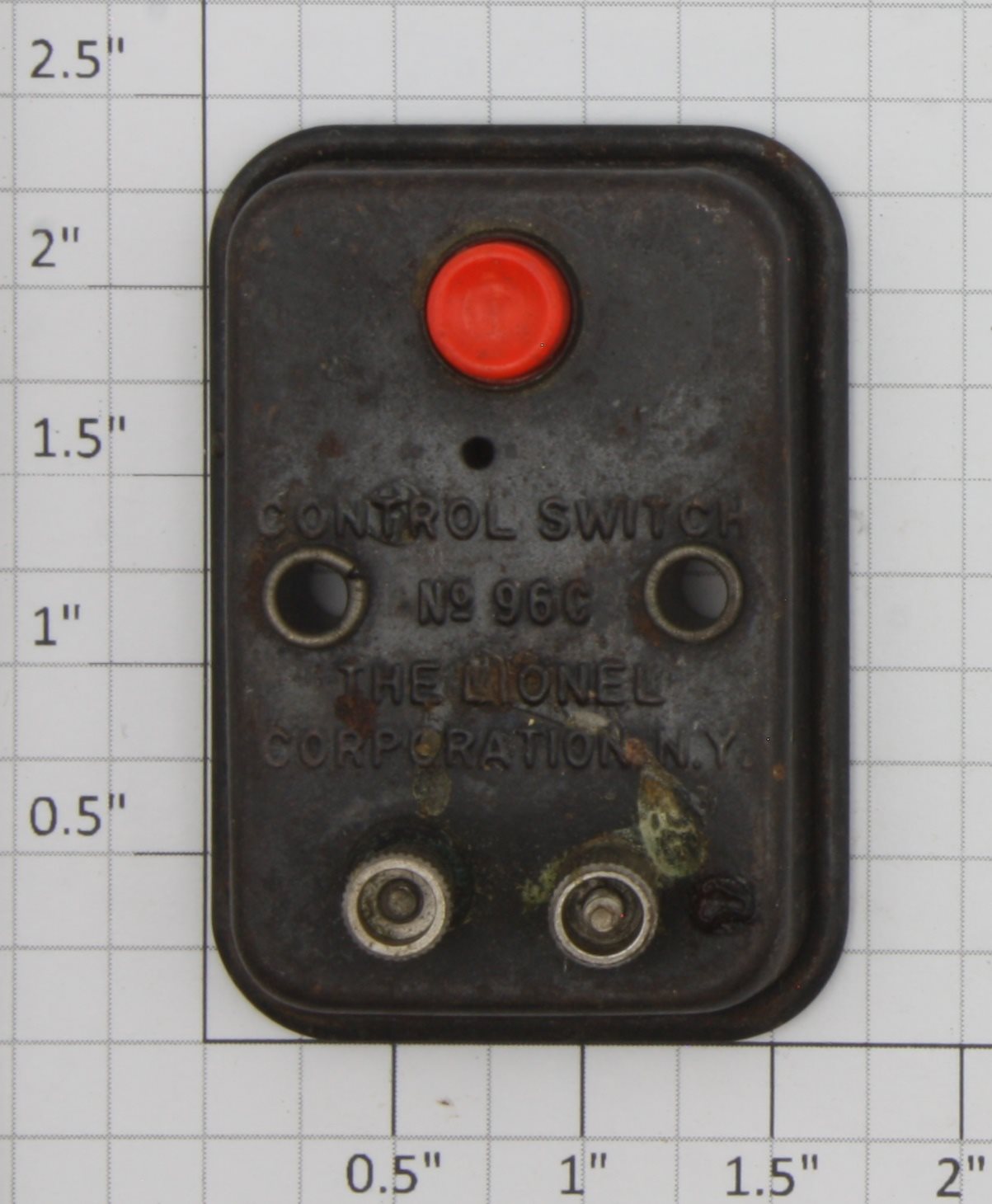 Lionel 96C Push Button Momentary Control Switch with Red Button
