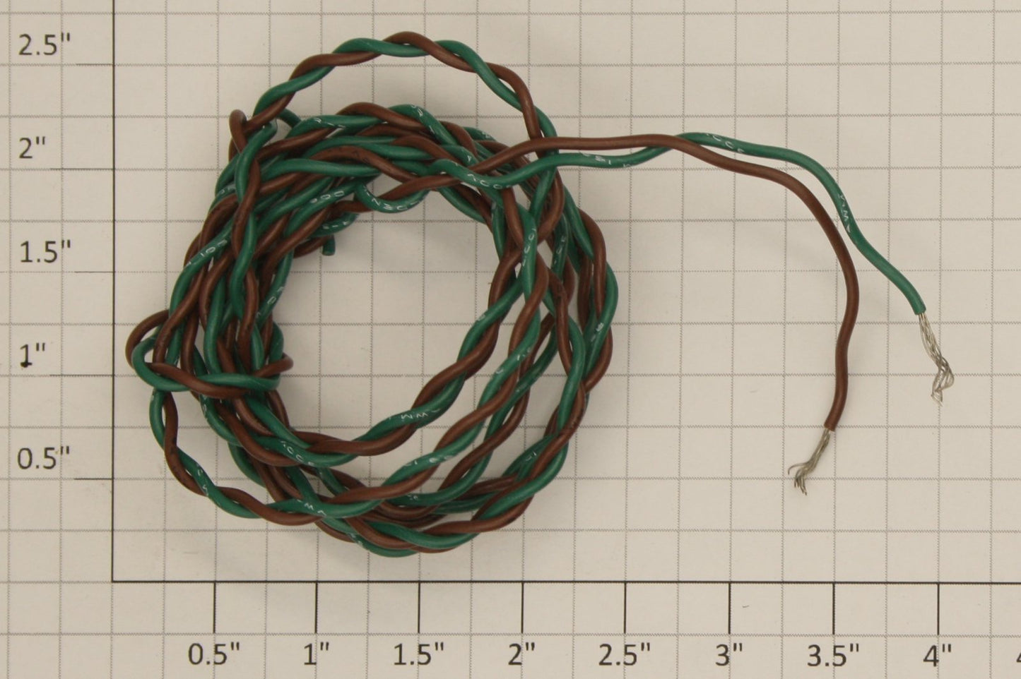 Acme 0628-551 #22-Gauge 2-Conductor Stranded Brown/Green Wire Sold by the Foot