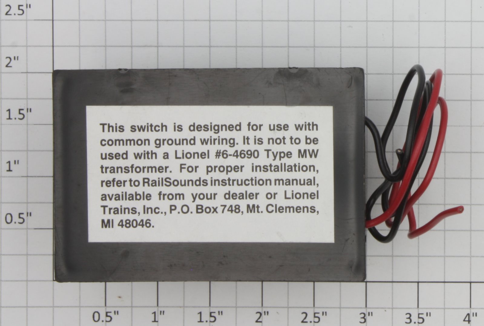 Lionel 6-5906 O Gauge Black Sound Activation Button