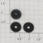 K-Line K2200-14 MP-15 Black Plastic Gears (Set of 3)