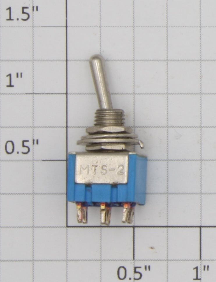 Acme MTS-2 Blue DPDT Mini On/Off Toggle Switch 6A @ 120VAC