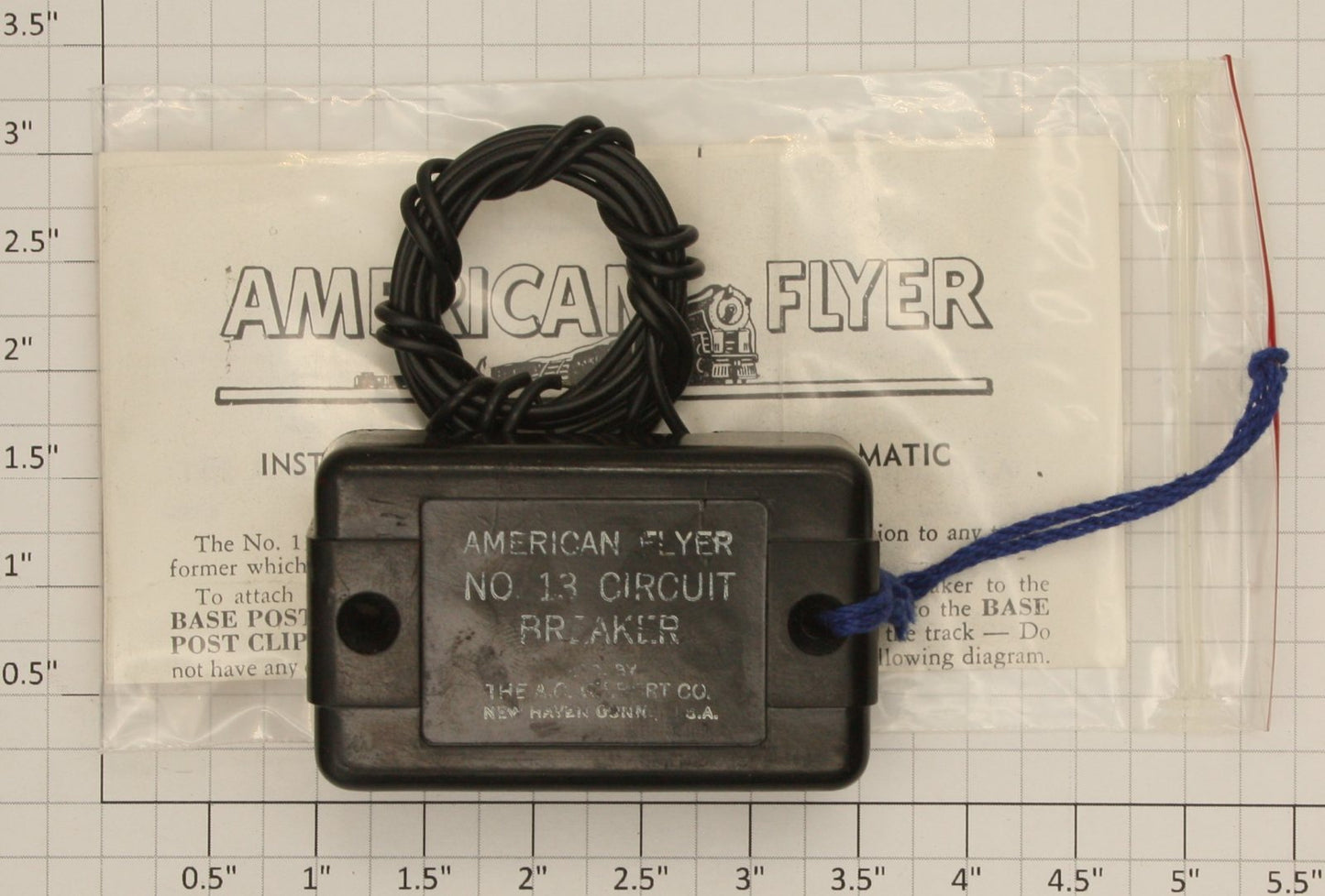 American Flyer PA9181 S Gauge No. 13 Circuit Breaker with Wire and Screws
