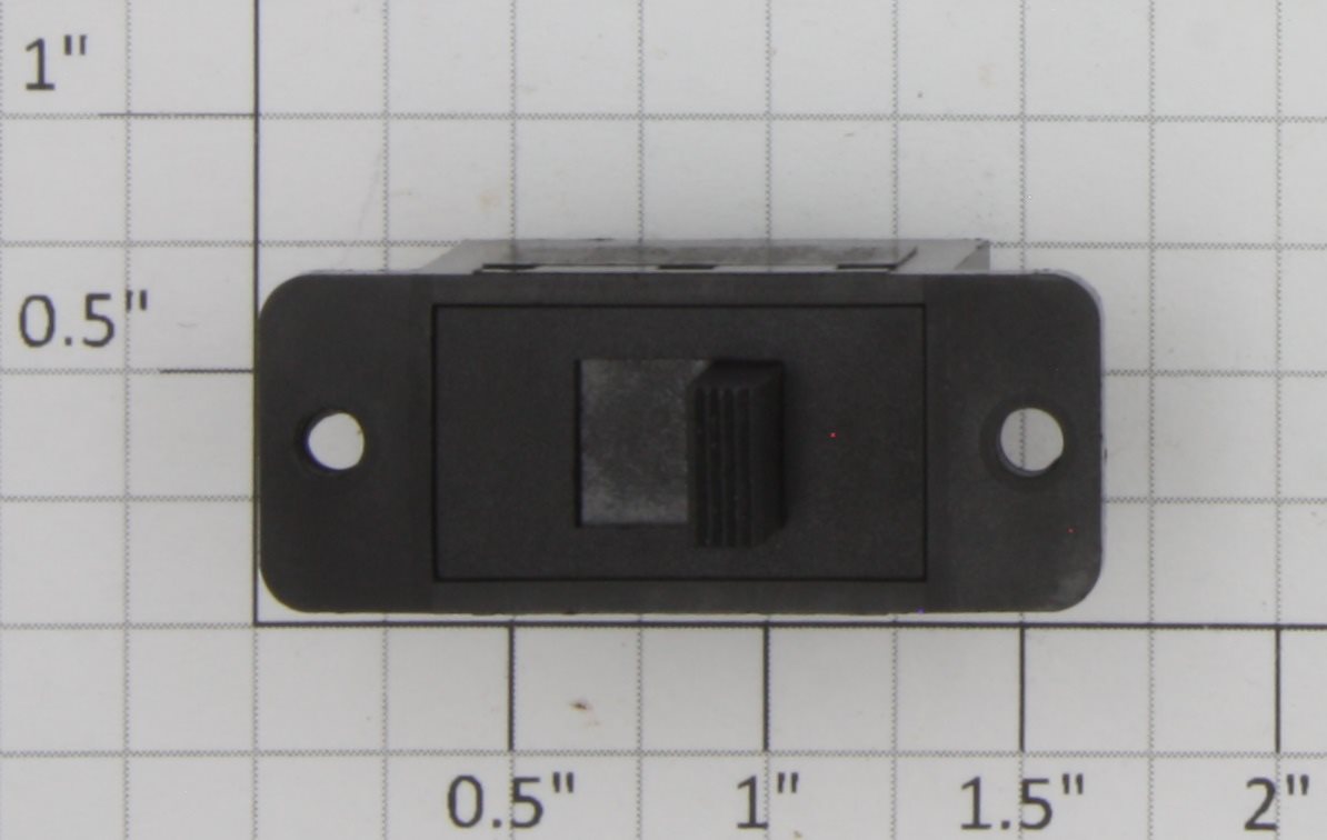 Acme MS-12X Black DPDT On/Off Black Slide Switch .4A @ 28VDC