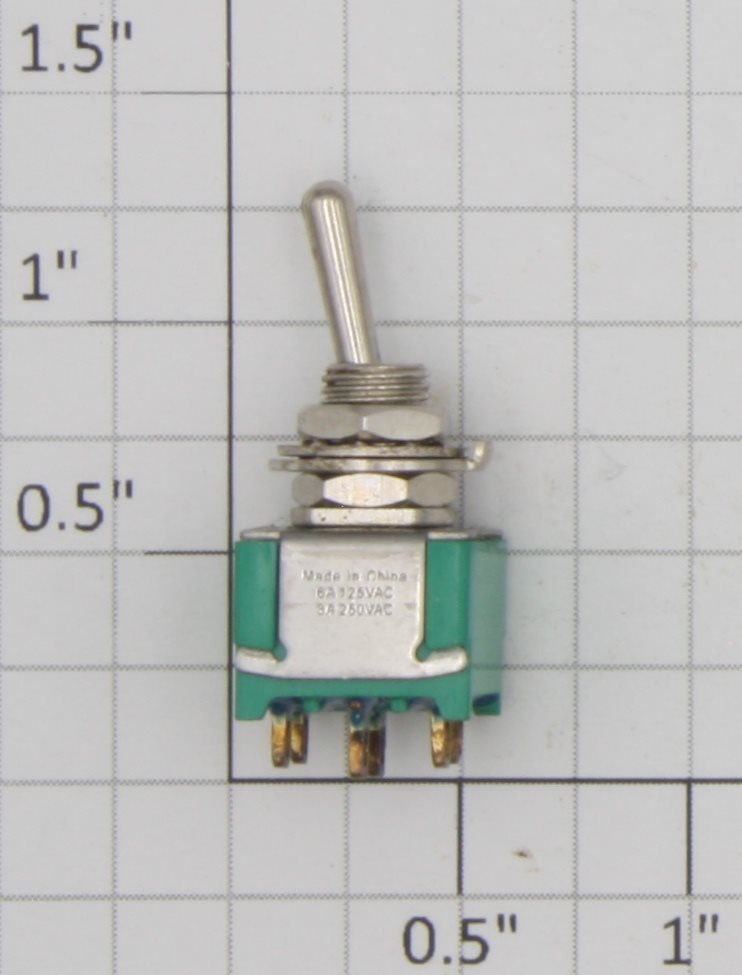 Tyco 1-1571920-7 DPDT Mini On/Off/On Toggle Switch 6A @ 120VAC