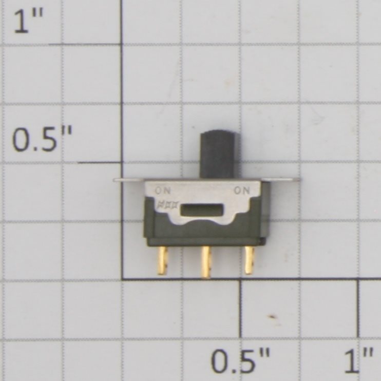 Acme MS-12 Black DPST On/On Black Sub-Mini Slide Switch .4VA @ 28V Max.