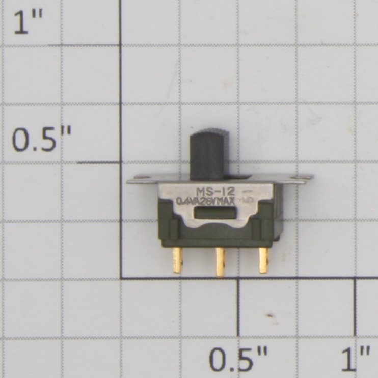 Acme MS-12 Black DPST On/On Black Sub-Mini Slide Switch .4VA @ 28V Max.