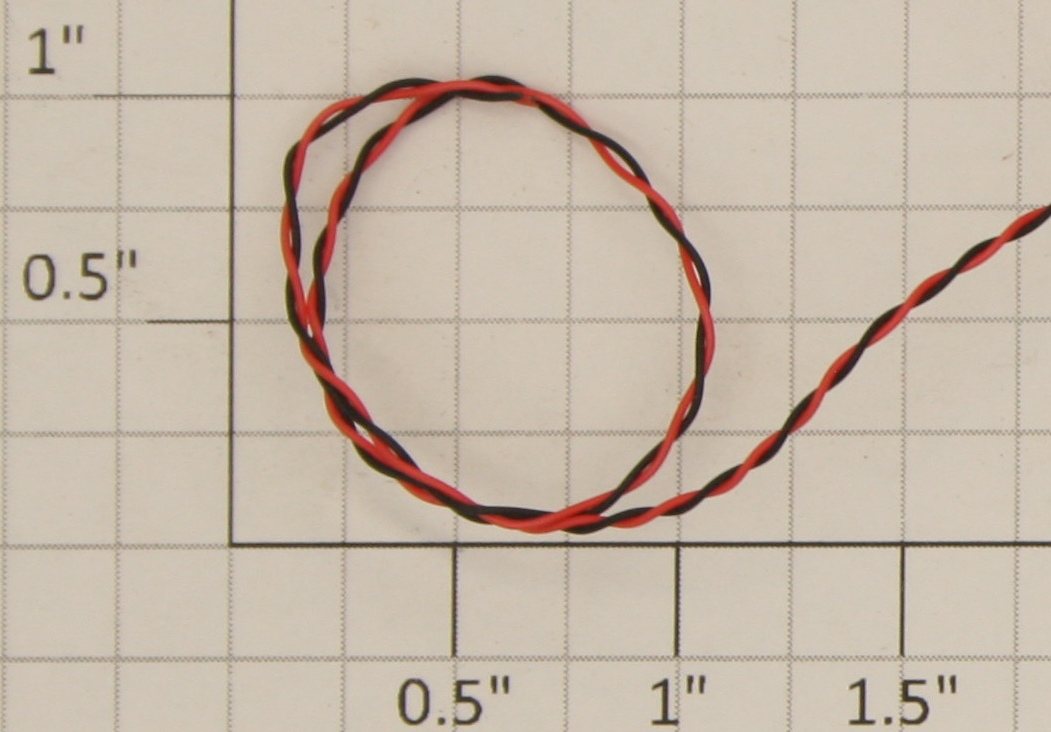 Acme 0626-454 #28 Gauge 2-Conductor Red / Black Wire - Per Foot