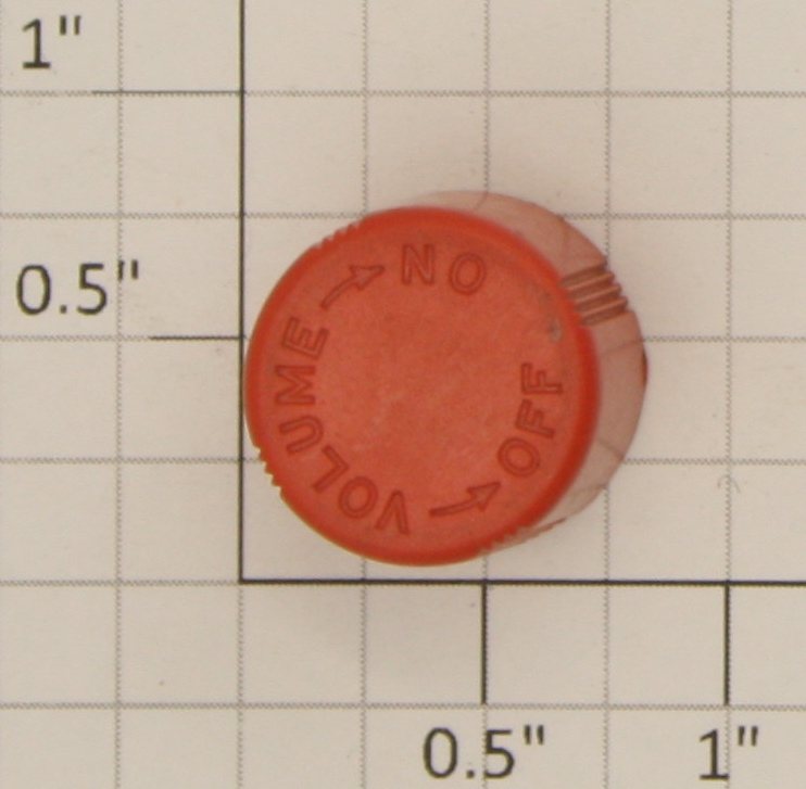 Acme 06-26 Orange Molded Radio Knob