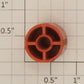 Acme 06-26 Orange Molded Radio Knob