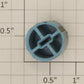 Acme 06-25 Blue Molded Radio Knob