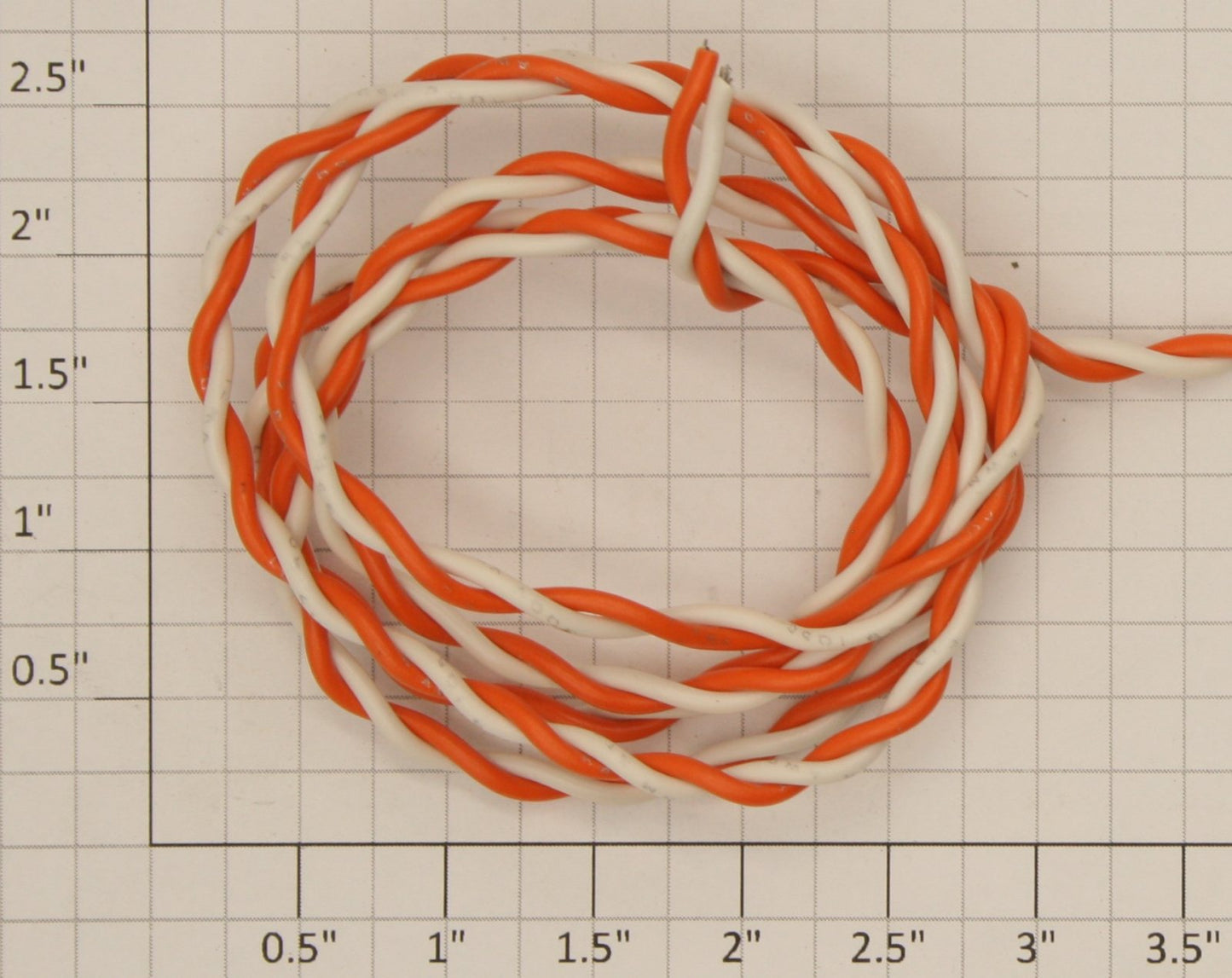 Acme 0631-0077X #18 Gauge 22Conductor Orange / White Stranded Wire