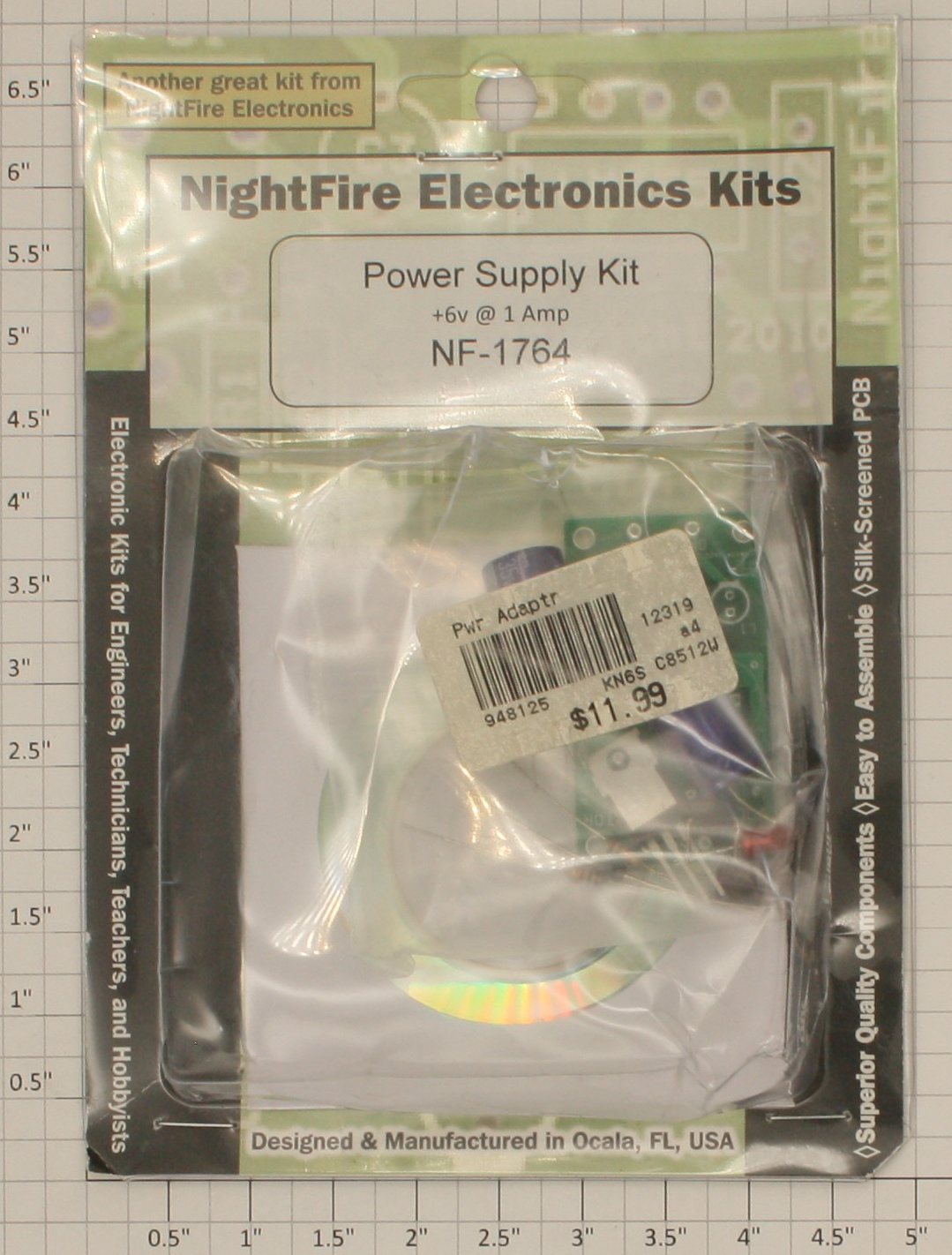 Nightfire Electronics 1764 +6 Volt @ 1 Amp  Power Supply Kit