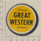 Acme 0631-812 1950's Vintage Chicago Great Western Railway Metal Sign