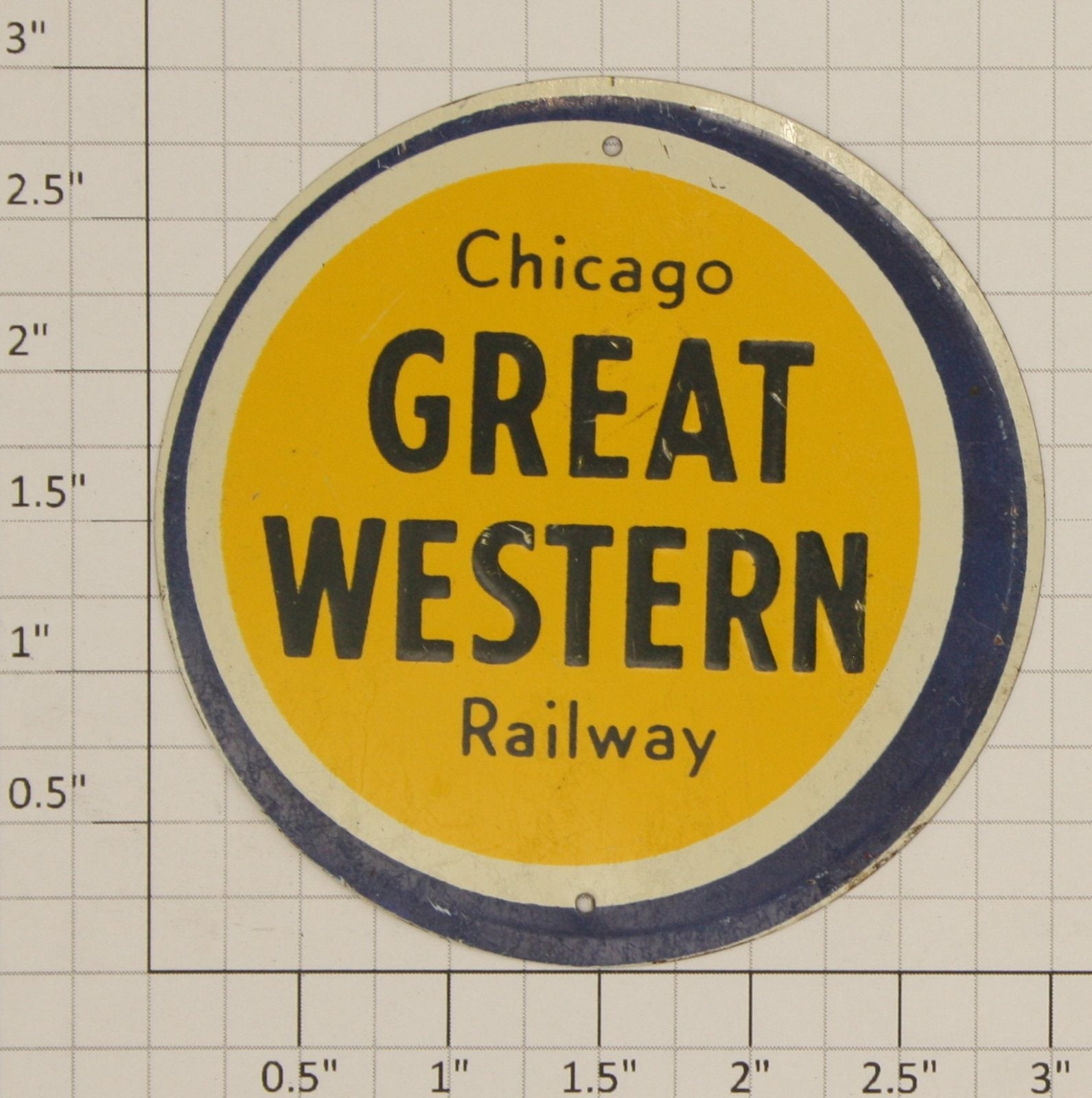 Acme 0631-812 1950's Vintage Chicago Great Western Railway Metal Sign