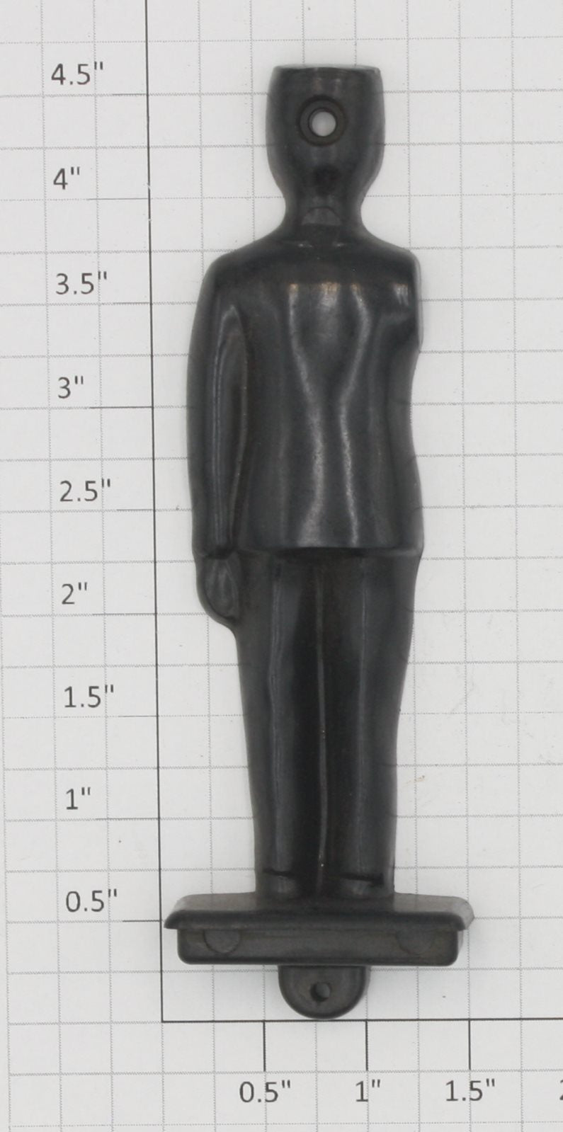 Lionel 1045-22 Unpainted Black Flagman Figure Back Half-Arm Not Included